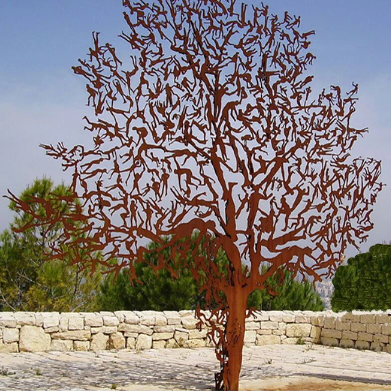 Large Garden Iron Tree Sculpture - Modern Metal Art for Outdoor ...
