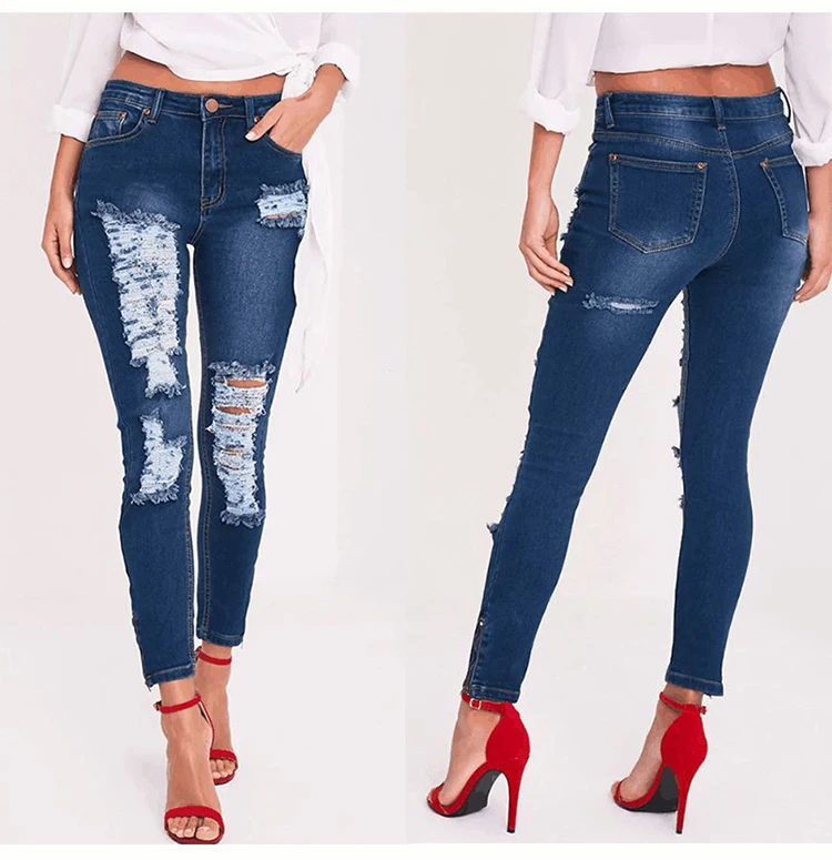 Celana Jeans Seksi Regang Untuk Wanita 