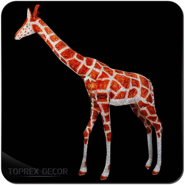 TOPREX Outdoor Christmas LED Motif Light Decoration Resin Acrylic Giraffe Design for Festive Decorations