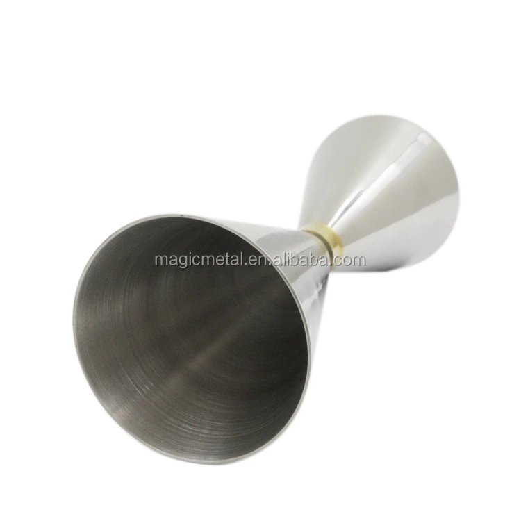 Stainless Steel 304 Measuring Cup Mirror Golden Circle Jigger Scale