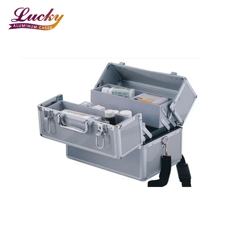 New High Quality Aluminium Alloy Tool Box Medical Storage Box With Interlayer Metal Edging
