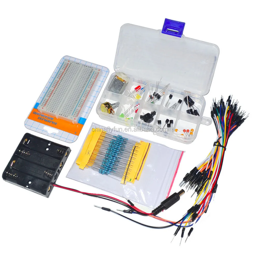 electronic universal parts kit breadboard led
