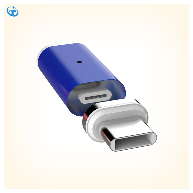 Новинка 2019, Магнитный адаптер для быстрой зарядки из матового алюминиевого сплава для Android Type C