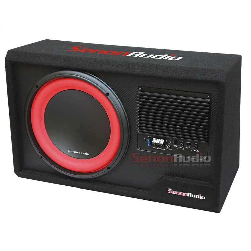 single 12 inch subwoofer with box and amp