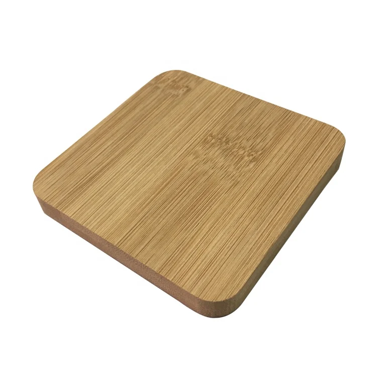 Rectangle Customized Logo Bamboo Coaster