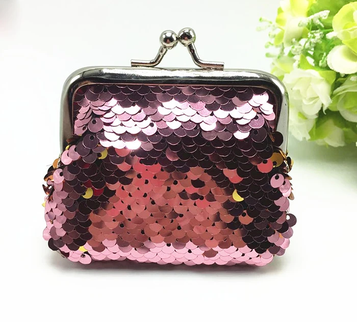Most Popular Mermaid Reversible Sequin Small Hand Change Coin Purse Fancy Small Purse