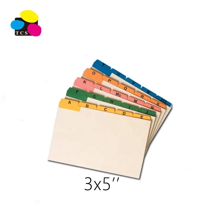 TSI 65856 Index Cards A6 Pack of 100 Squared Assorted Colours