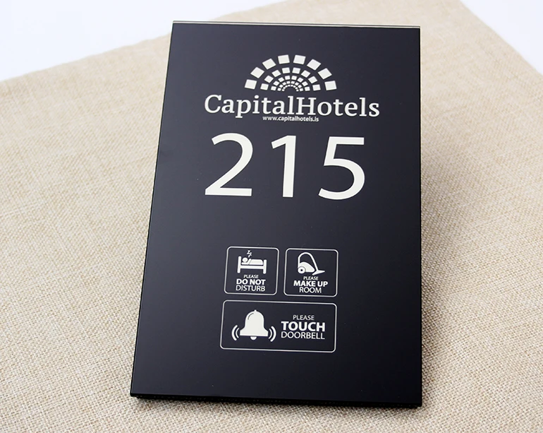 Room Number Doorplate Touchscreen Control Outside Panel Door Name Plates for Hotel