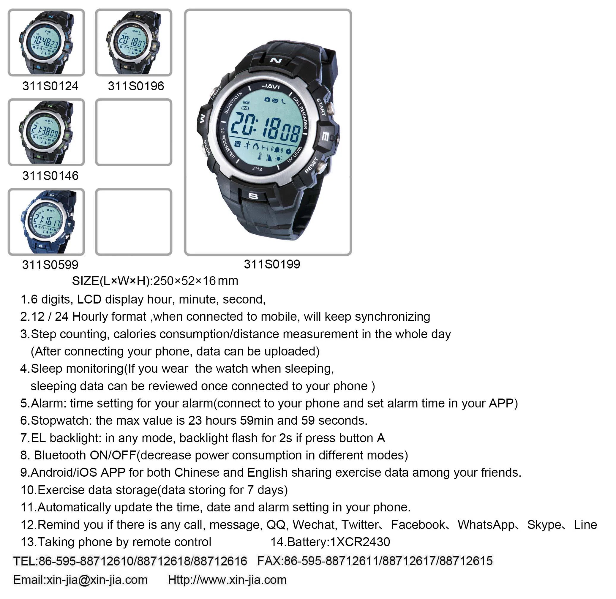Sport Watch Smart Watch with Blue Smart Watch