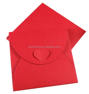 2026 New Creative Butterfly Wedding Red Paper Wallet Envelope Custom Packaging CD/DVD Sleeve for Gift Use