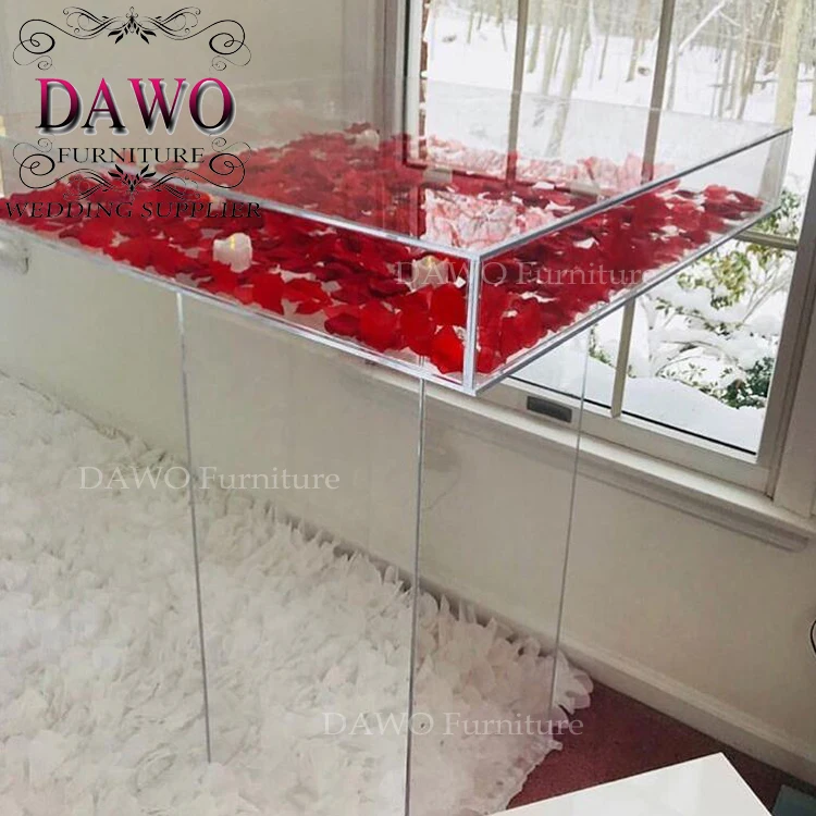 Hot Selling Fully Transparent Acrylic Cake Table for Newlyweds for Events