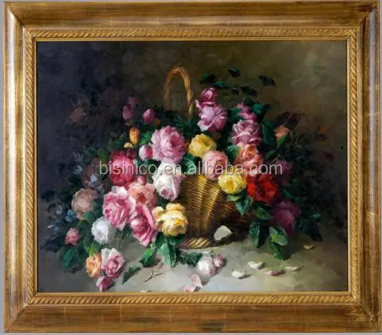 Exquisite Antique Gold Gilt Victorian Frame in Shadow Box Flower Oil Painting