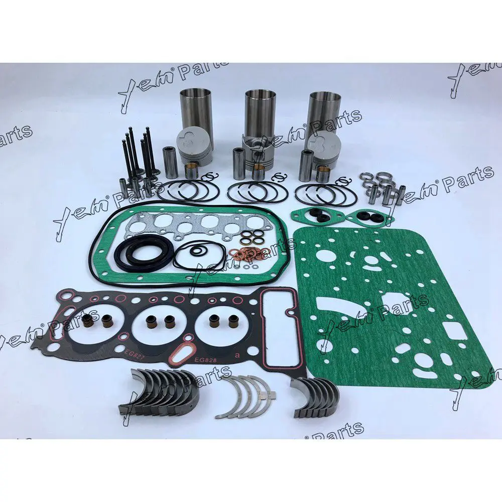3KC1 Rebuild Kit With Valves Engine Bearings Cylinder Liner Full Gasket Kit for Isuzu Engine 2
