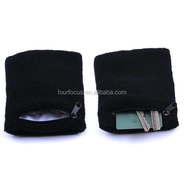 Хлопковый бумажник на запястье с водонепроницаемым карманом на молнии