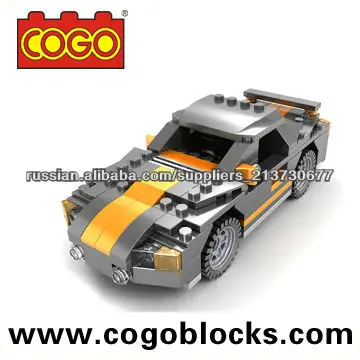 COGO серия гонщика пластмассовый конструктор маленького