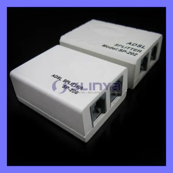 Белый прямоугольник телефон сплиттер ADSL модем фильтр RJ11