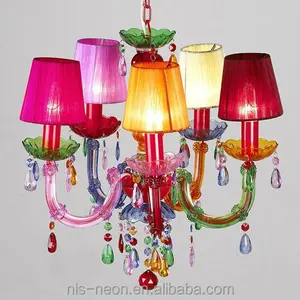 Multi-color Instagram 5 Arm Acrylic Home Light Modern Chandelier & Pendant Light
