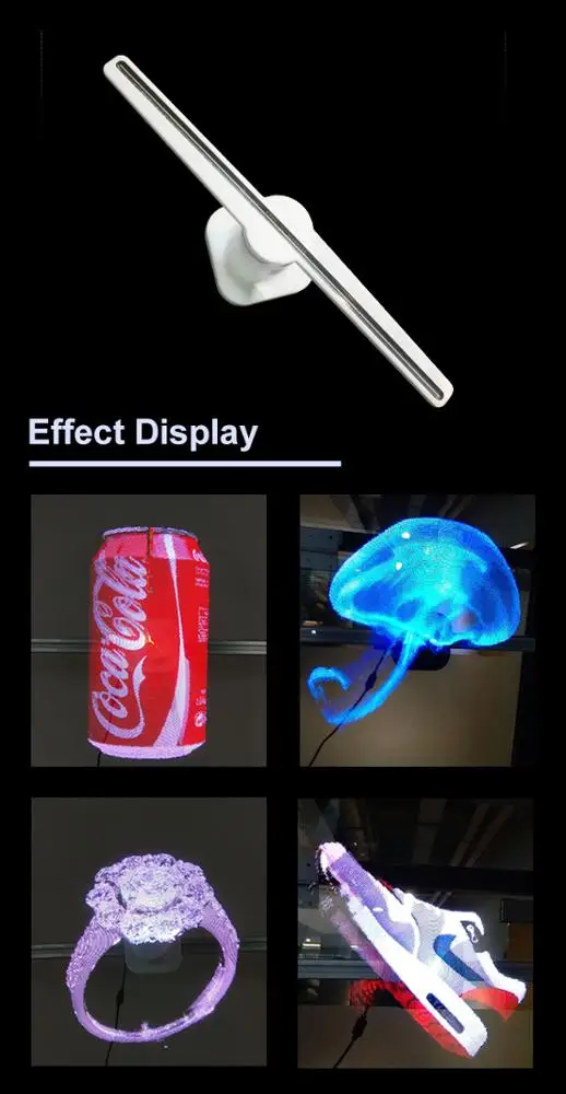 Wi Fi приложение управление 20 Вт 42 см голографическая Рождественская елка голограмма 3D Вентилятор дисплей