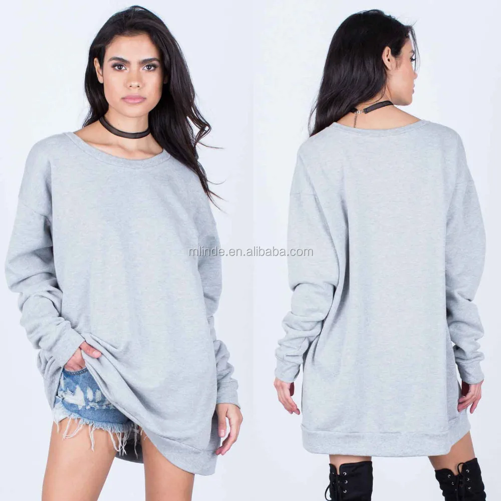 white tunic sweatshirt