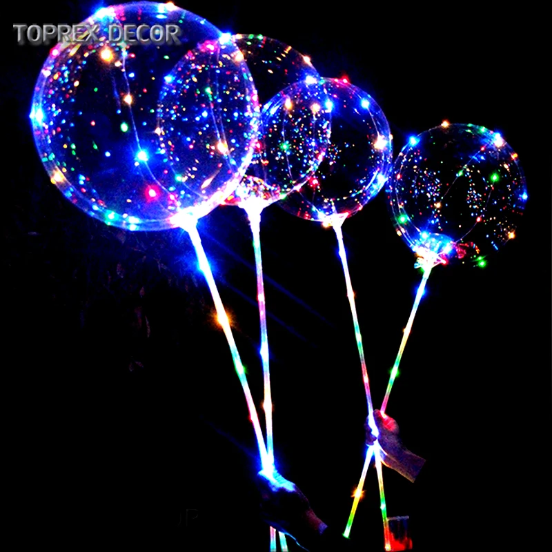 32Pcs Whaline 4 Pack LED Balloons Unicorn Xmas Tree Star Heart Light Up BoBo Balloons with String Lights Glow Bubble Balls for Girl Women Valentines Day Wedding Anniversary Birthday 