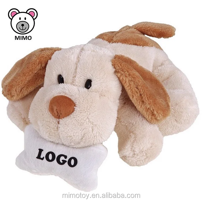 Source Cartoon Cute Lying Dog Plush Toy With Bone Wholesale Cheap ...
