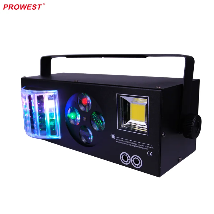 RGB LED Laser Strobe Derby and Gobo FX 4in1 Effect Boom Box Stage Lighting