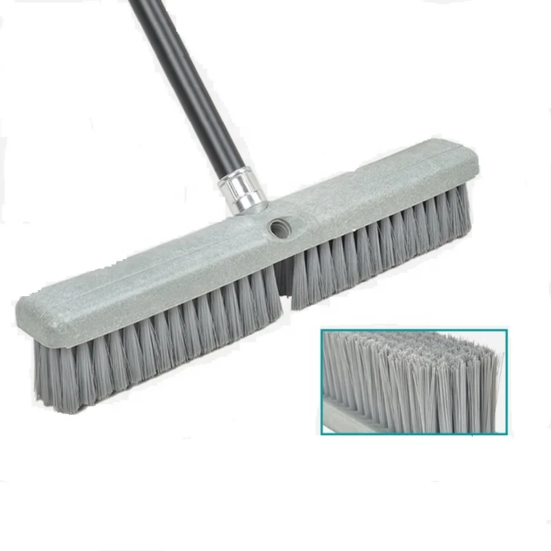 High Quality 18inch Floor Cleaning Brush with Long Handle - China