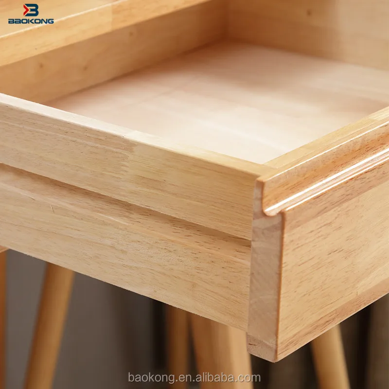 Simple Wooden Dressing Table With Drawer and Mirror Designs