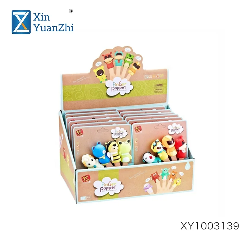 
 Красочные интересные Мультяшные пластиковые пальчиковые куклы Животные с 12 шт.  