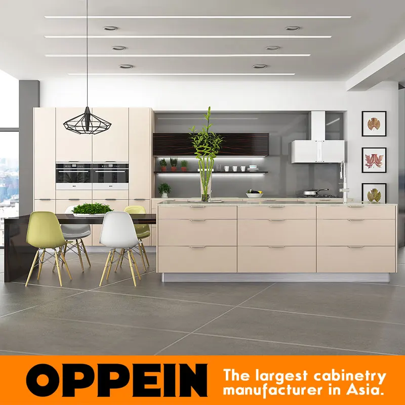 OPPEIN Kitchen in africa » Modern Flat Laminate Beige U-Shape