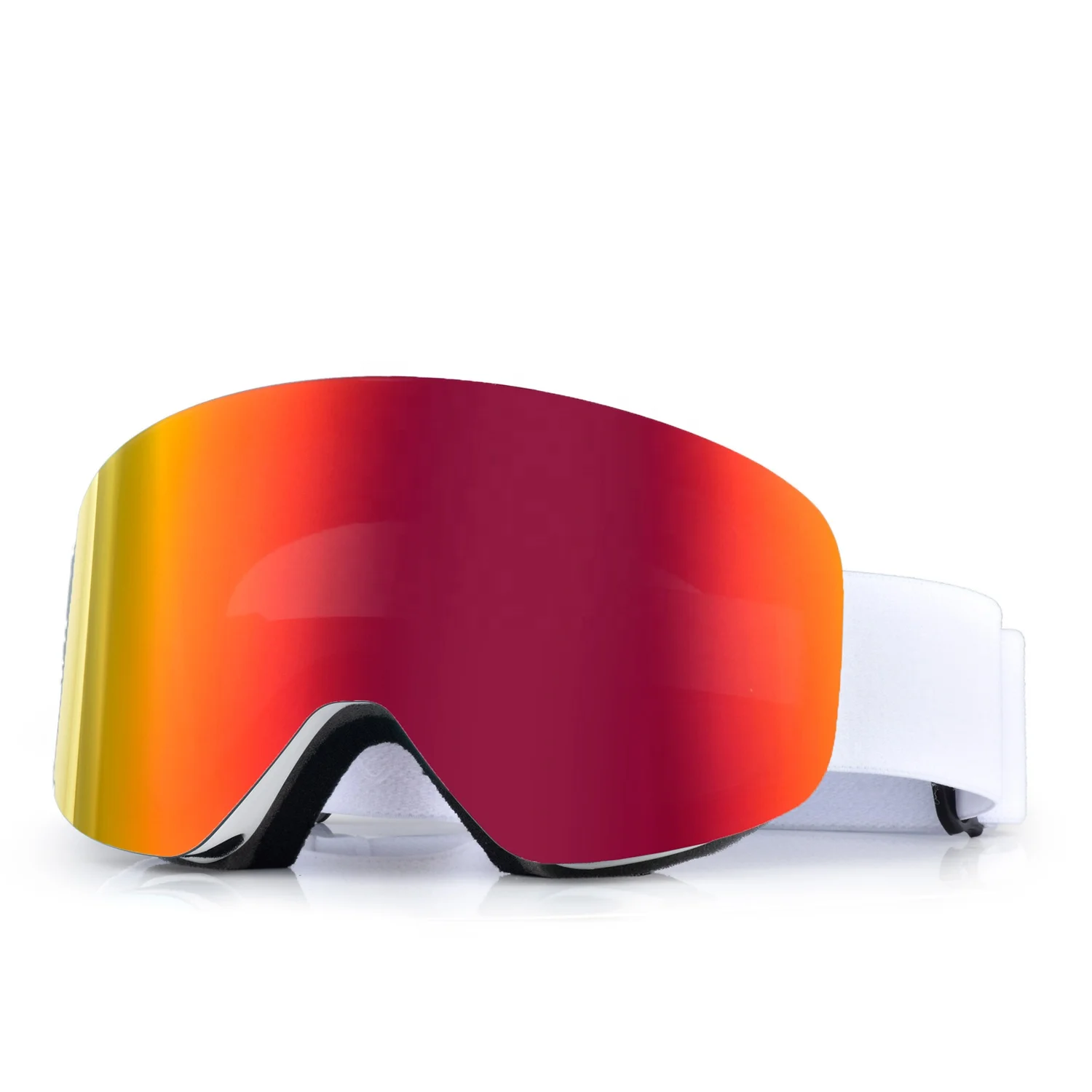HUBO Sports support custom small wholesale magnetic frameless designer best mirrored snowboard glasses snow ski goggles