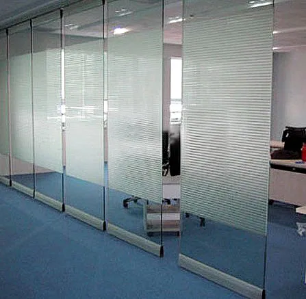 Modular Portable Aluminum Office Frameless Conference Room Partition Glass Partition Wall for Office