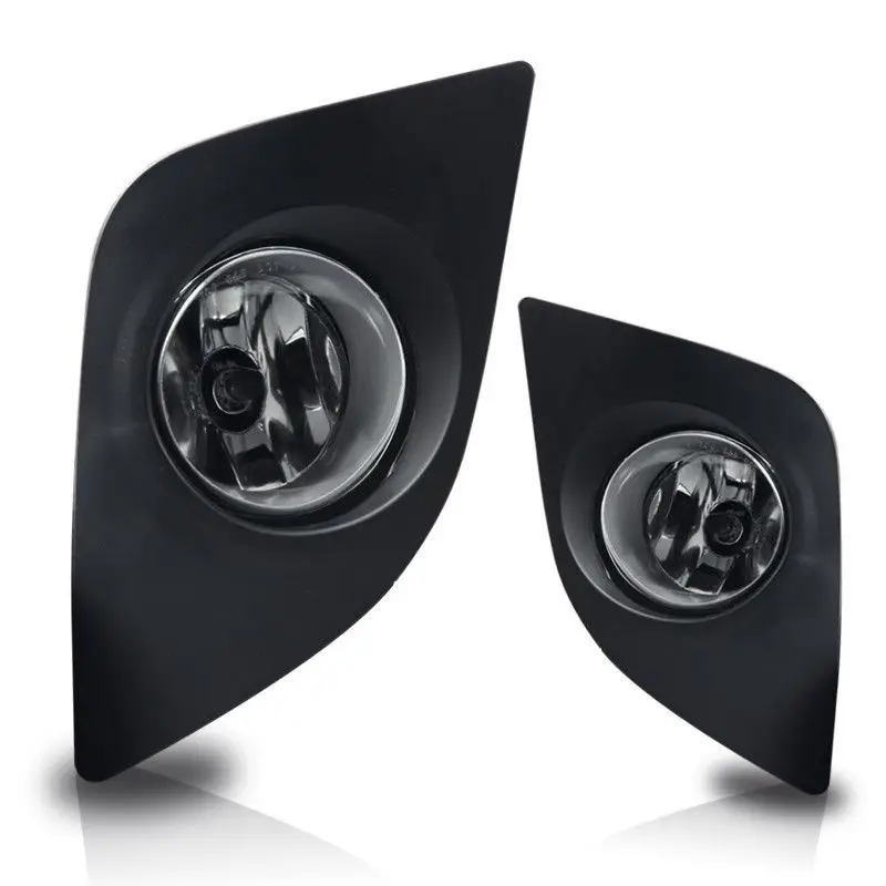 Clear Lens Bumper Fog Light Lamp + Wiring + Switch For 11-13 Toyota Corolla Altis - DNA Motoring, Chrome Housing
