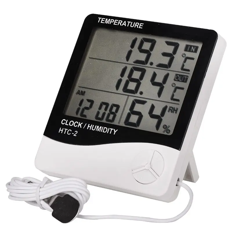 China Customized Digital Temperature Humidity Meter HTC-1 HTC-2 Thermometer  Hygrometer With Alarm Clock Manufacturers, Factory - Wholesale Service -  CNWTC