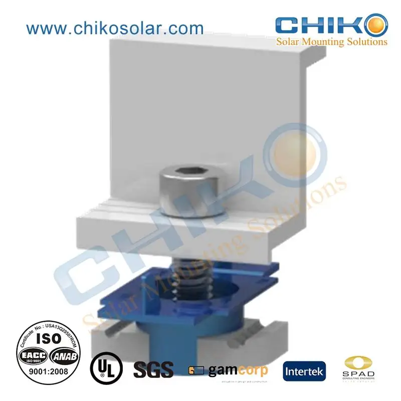 Крепление на солнечных батареях, средний конец, зажимы для панелей солнечных батарей