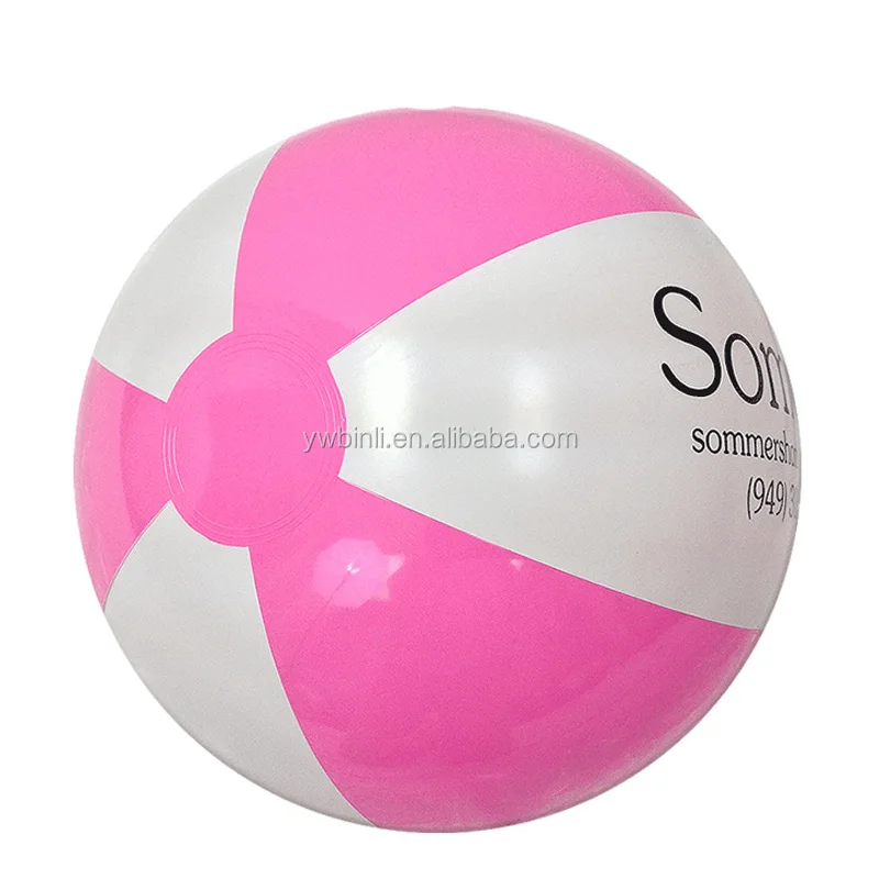 Pallone da spiaggia/Pallanuoto/colore bianco rosa 