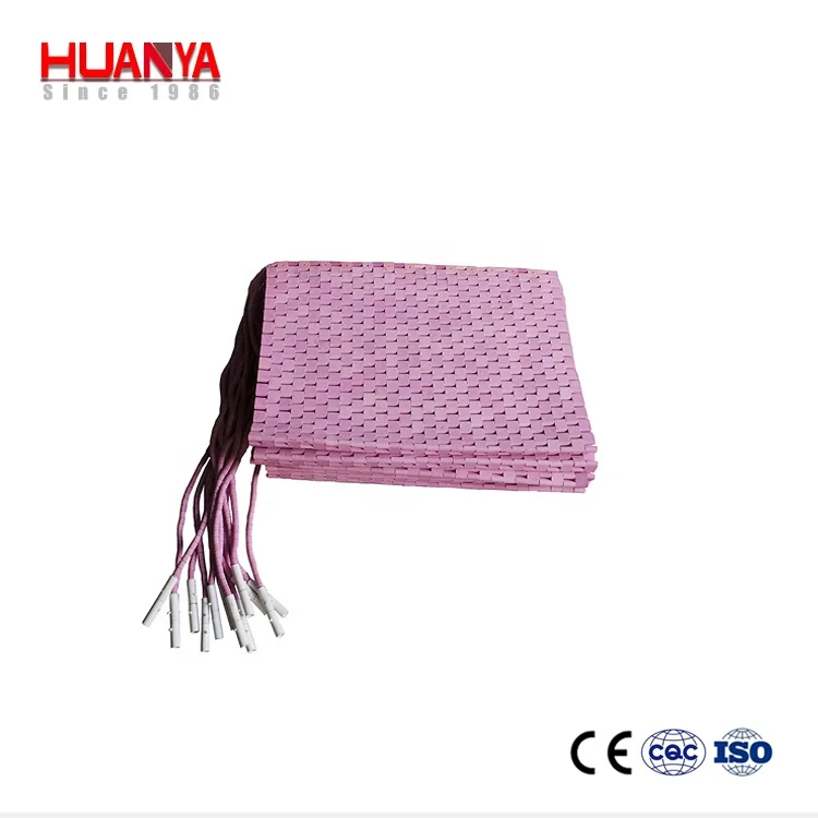 FCP Heater Ceramic Heating element Heat Treatment pink Flexible Ceramic Pad Heater