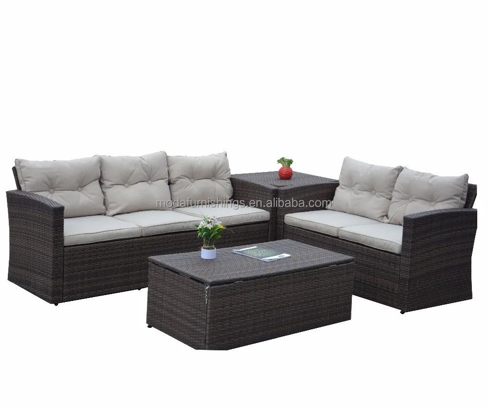 All Weather 4 Piece Rattan Sectional Seating Group With Cushions Buy Rattan Sectional Seating Rattan Sectional Sofa Sectional Seating Group With Cushions Product On Alibaba Com