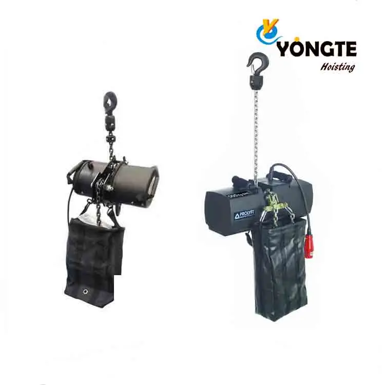 Цепная электрическая ступенчатая таль с черной нагрузкой 2T с цепью G80