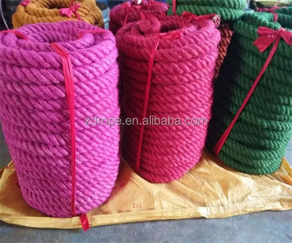 
Натуральный джутовый материал, крашеный джутовый канат 6 мм, сделано в Китае 