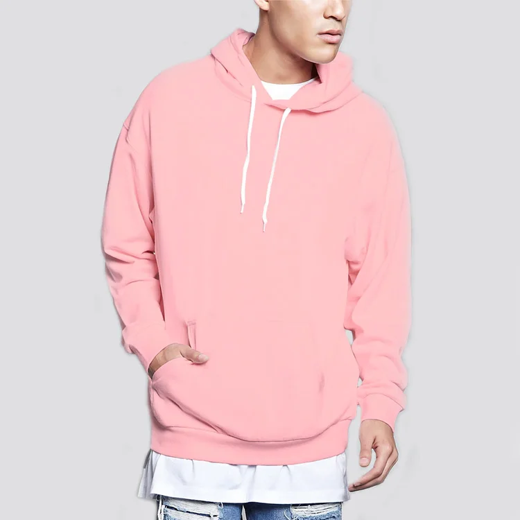 pink long hoodie