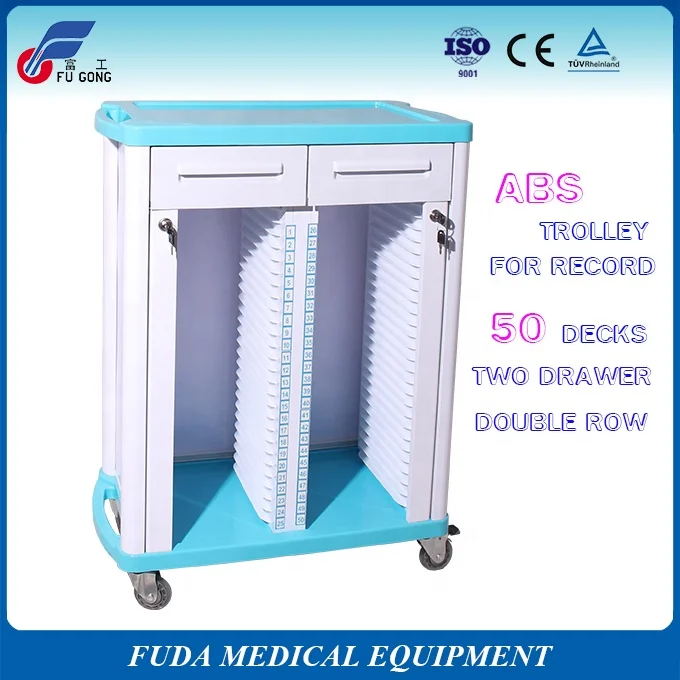 Delux Medical Record File Cart 50 Shelves Patient Charting| Alibaba.com