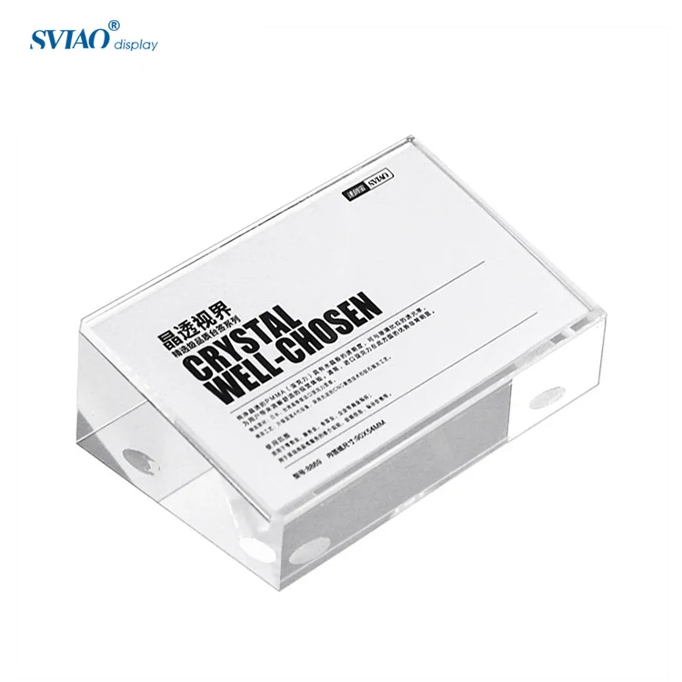 New Design Clear Acrylic Sign Display Stand Table Name Price Tag Menu Holder Adversting Stand