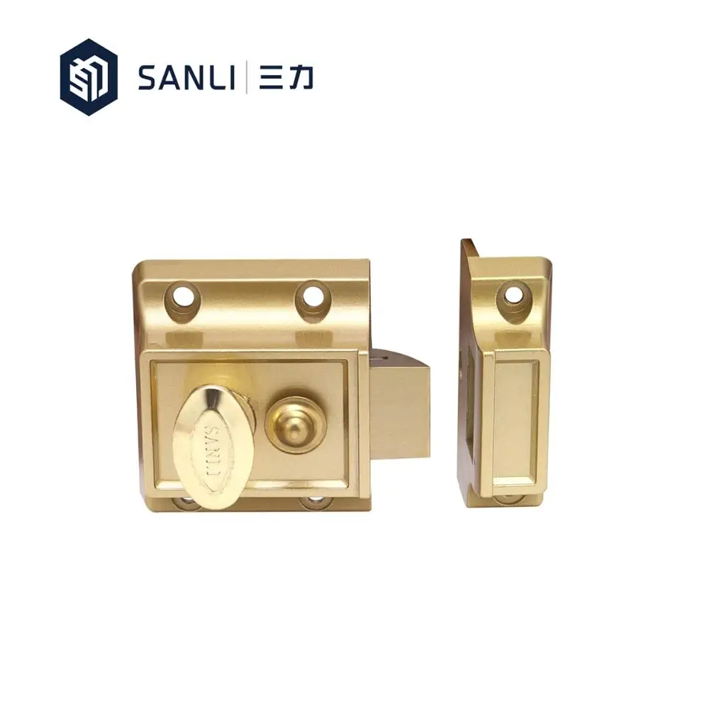 Ikonic Rim Night Latch Lock available in 3 colors  Brass Cylinder 