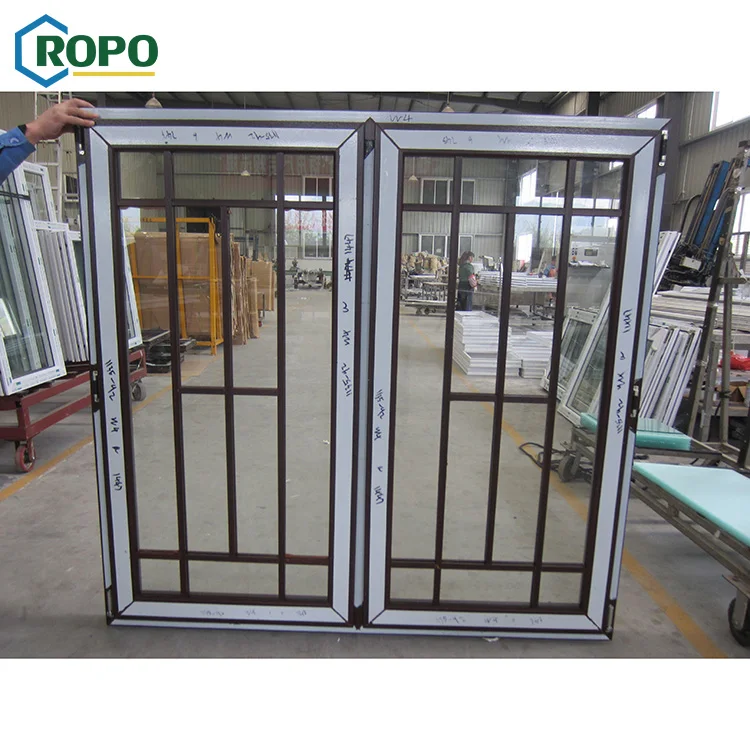 AS2047 Australia Standard UPVC Glass Dual Pane Balcony Flat Bar Grill Colors Windows