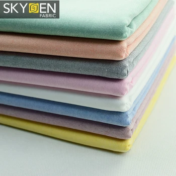 Hot Sale 100% Cotton White Solid Color Yarn Dyed Oxford Shirt Fabric