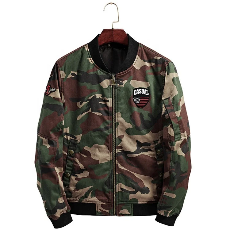 camo baseball jacket