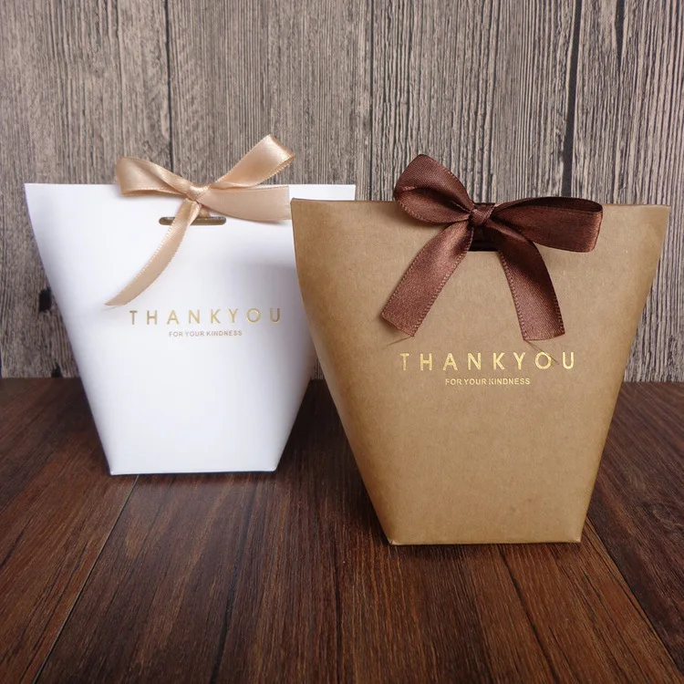 Thank You Gold Stamping Wedding Party Favor Gift Packaging Chocolate Small Candy Bag With Ribbon Paper Display Box Wholesale Buy Wedding Paper Box Candy Bag With Ribbon Gift Paper Box Product On Alibaba Com
