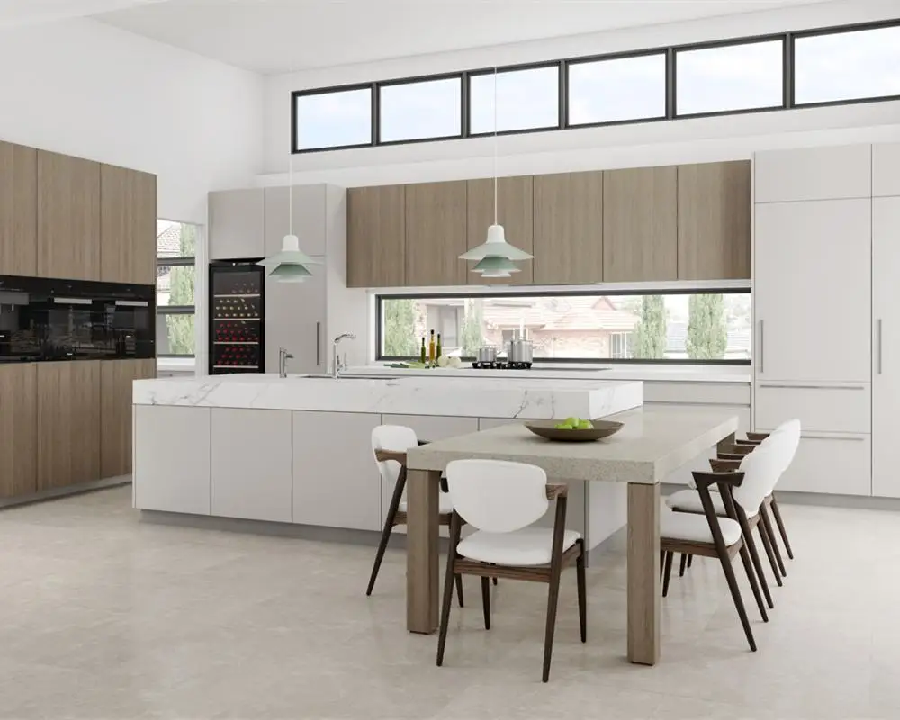 Vermont Project in Perth Australia White Modern Two Pack Paint Kitchen Cabinet Design