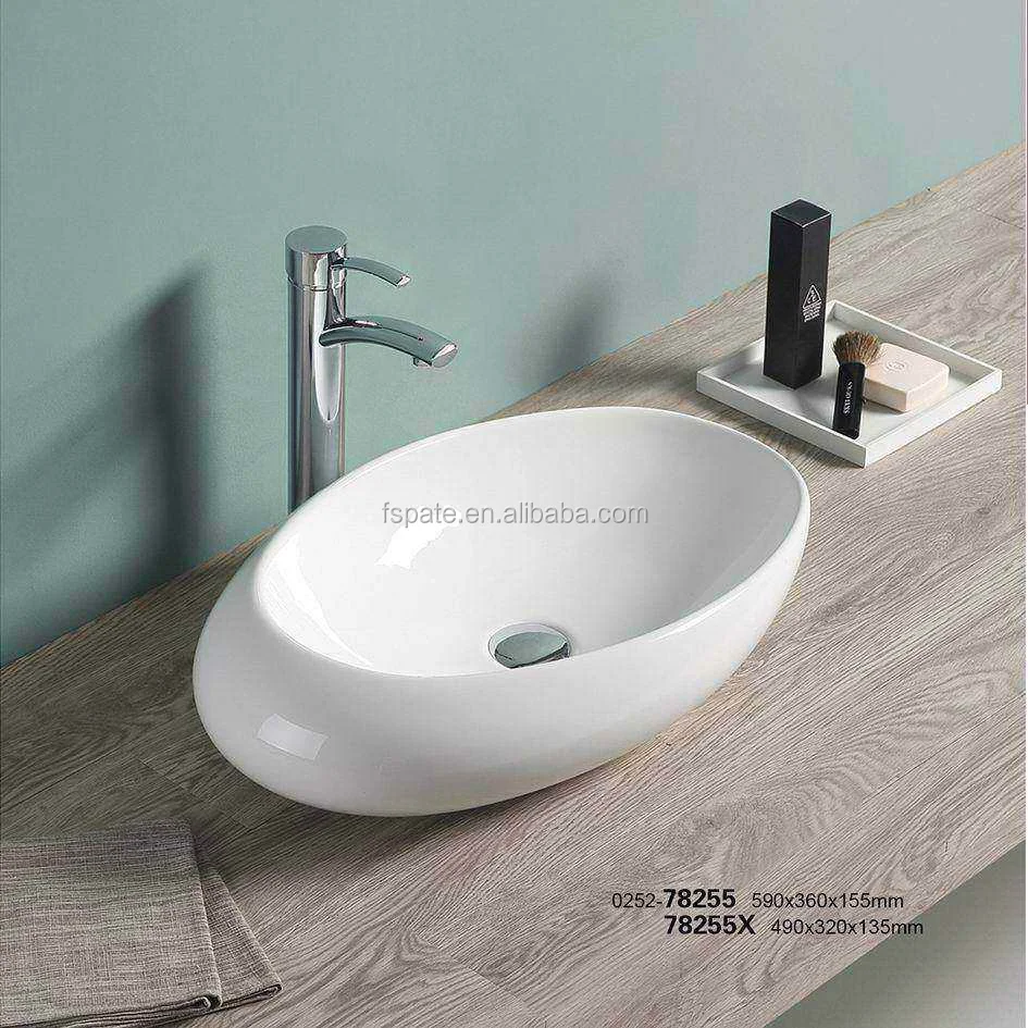 Foshan Brands Sanitary Ware Bathroom Lavabo Bowl China Ceramic Oval Egg Shape Wash Basin Buy Sanitary Ware